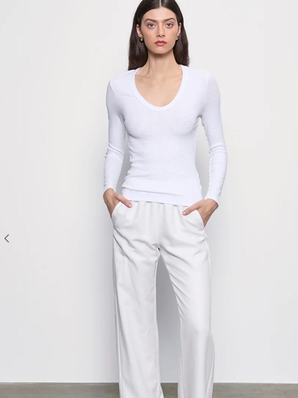Enza Costa Silk- Blended TEXTURED KNIT L/S U - XS